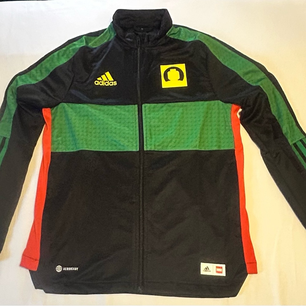 Adidas LEGO Collab Aeroready US  Youth 13-14 Long Sleeve Full Zipper Jacket